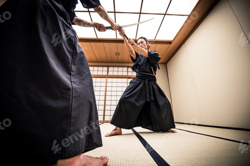 Preview: Samurai training in a traditional dojo, in Tokyo