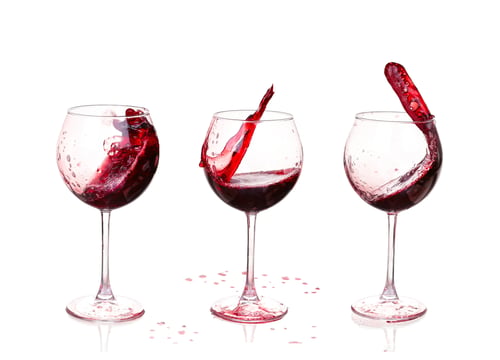 Preview: Set of glasses with red wine