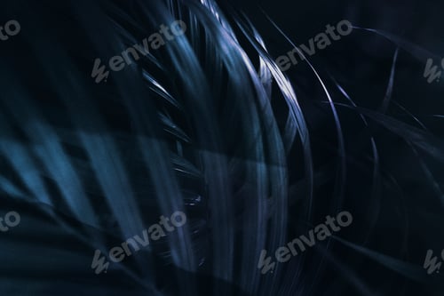 Preview: Plant patterned dark blue background