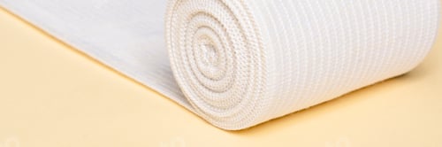 Preview: The close-up shot of the unfolded bandage in a studio