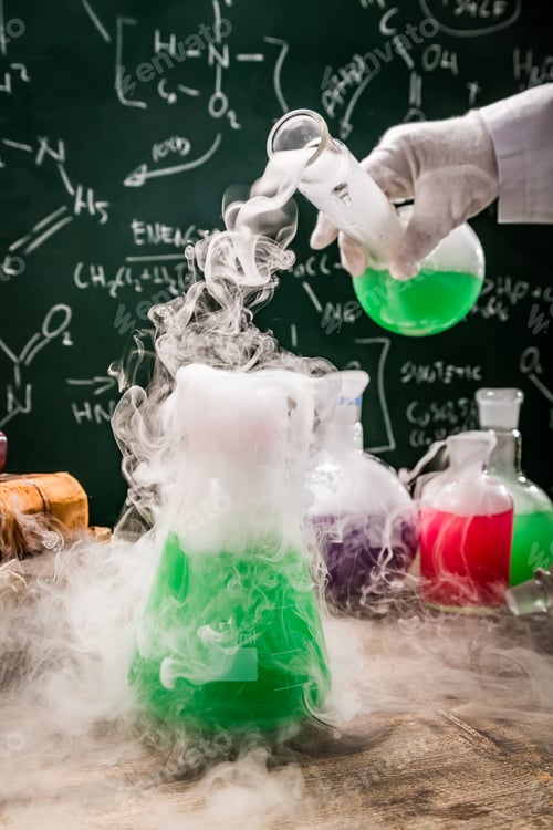 Preview: Green chemical reactions in old school laboratory