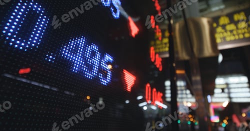 Preview: Display screen showing stock market prices