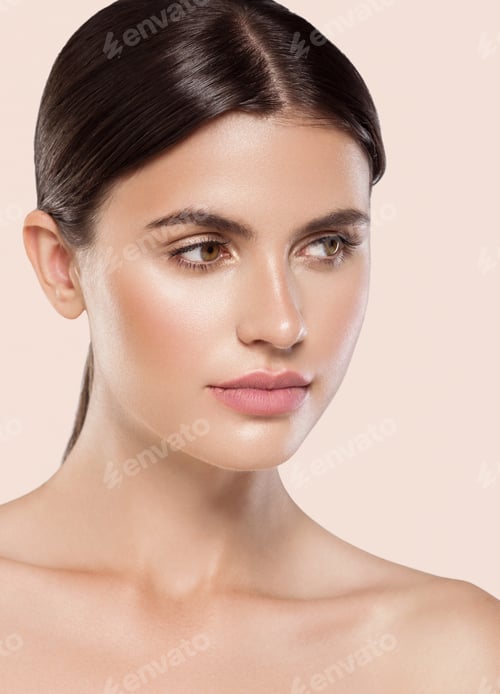 Preview: Beautiful woman face healthy natural make up clean skin