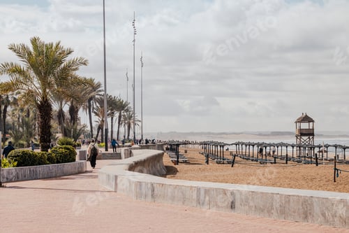 Preview: Agadir in Morocco. Atlantic Ocean. Moroccan architecture and culture. Travel destinations