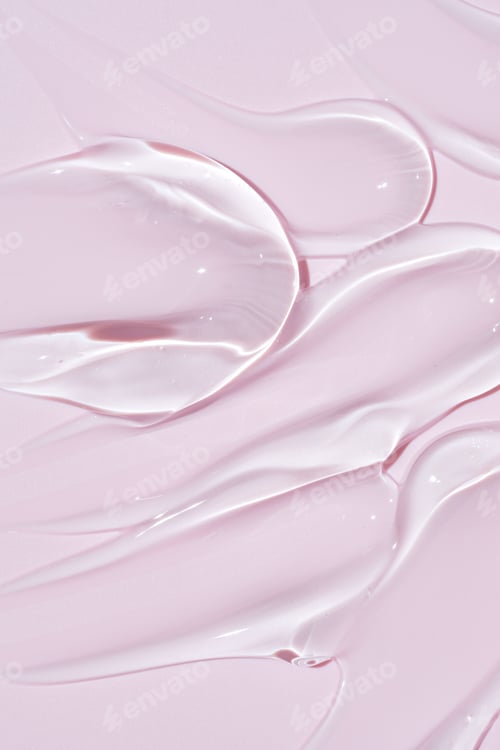 Preview: transparent gel texture on pink background. cosmetic cream stroke, face care gel. Creamy foundation
