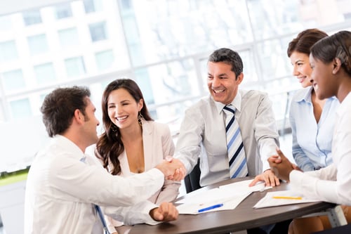 Preview: Business Handshake In The Middle Of A Meeting At The Office
