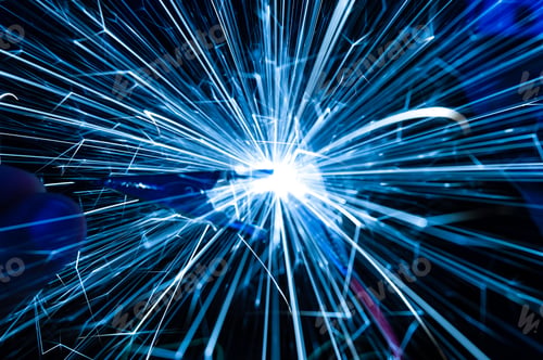 Preview: Bright burning sparks fly from the electric short contact