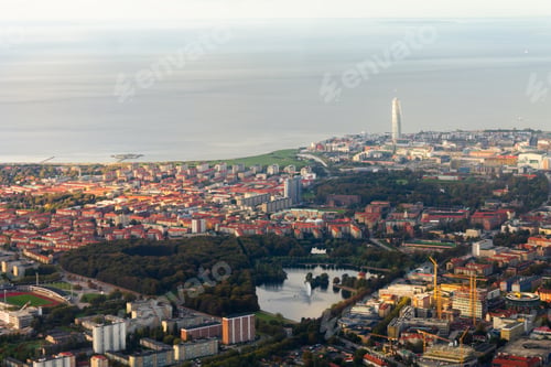 Preview: Aerial view of Malmo city Sweden