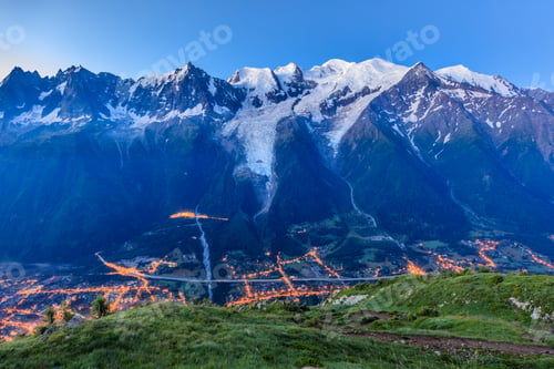 Preview: Chamonix valley in the morning. France