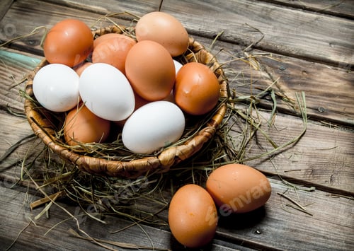 Preview: Eggs in a basket.