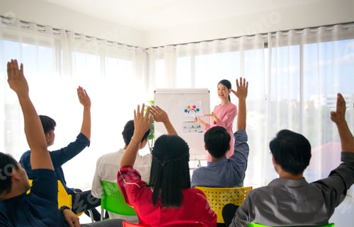 Preview: Businesswoman presenting report in a meeting
