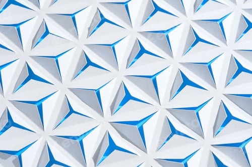 Preview: White-blue abstract paper background with triangles.