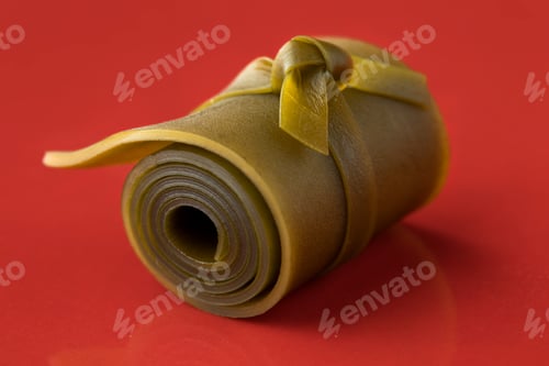 Preview: Roll of Japanese kombu soaked seaweed close up