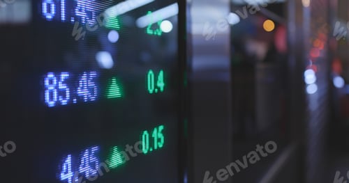 Preview: Stock market display in the city