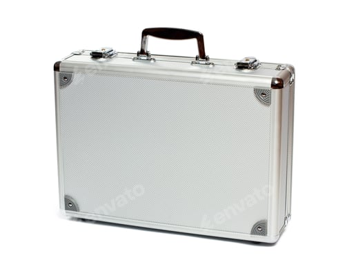 Preview: Silver metal briefcase