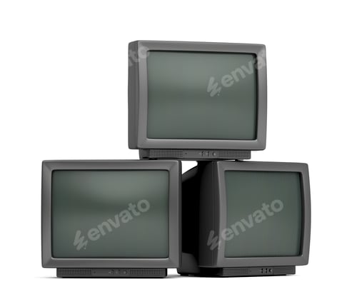 Preview: Group of three retro televisions