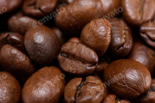 Preview: full frame of roasted coffee beans backdrop