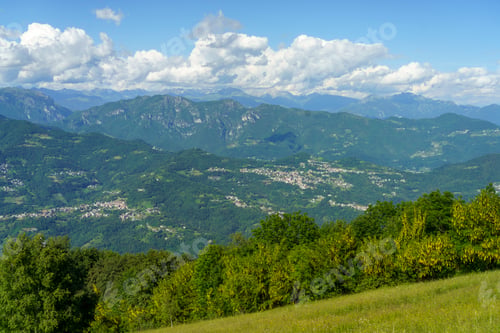 Preview: Mountain landscape at Valcava pass, in Lecco province