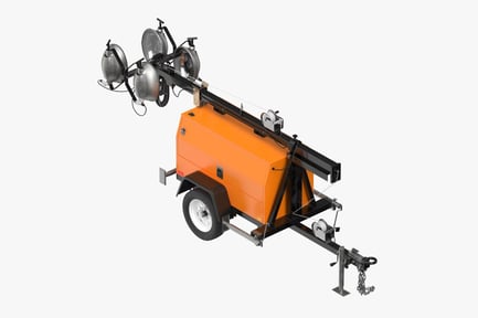 Preview: Mobile Light Tower Construction Generator Trailer Unit