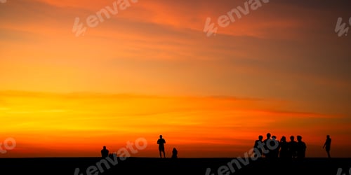 Preview: Gradient Yellow Sunset Background effect Shine Orange Light