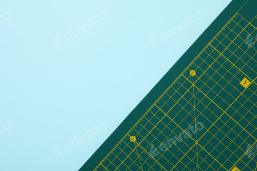 Preview: Concept of accessories for patchwork, cutting mat, space for text