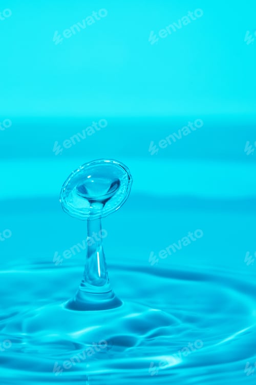 Preview: Abstract background of splash of color water, collision of colored drops, the concept