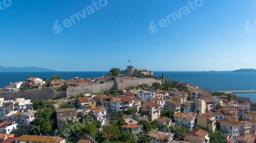 Preview: Landscape of old town and sea in Kavala, Macedonia, Greece, Europe