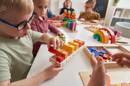 Preview: Children doing sensory exercises in the kindergarten