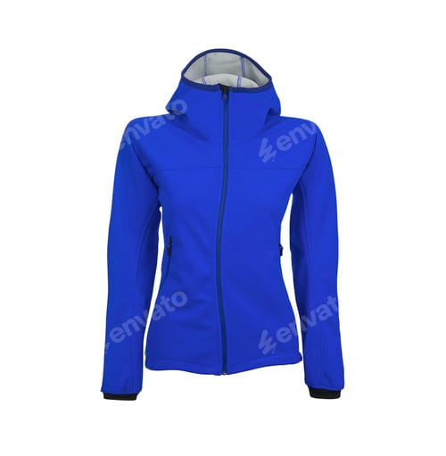 Preview: Blue quilted jacket isolated