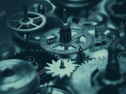 Preview: Gears and cogs clock