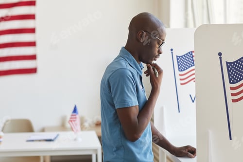 Preview: African-American Man in Voting Booth
