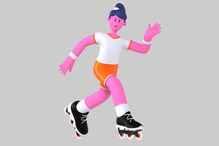 Preview: A person rollerblading