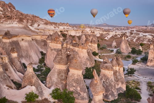 Preview: Balloons in rose valley, Cappadocia. Flights in Goreme. Turkey