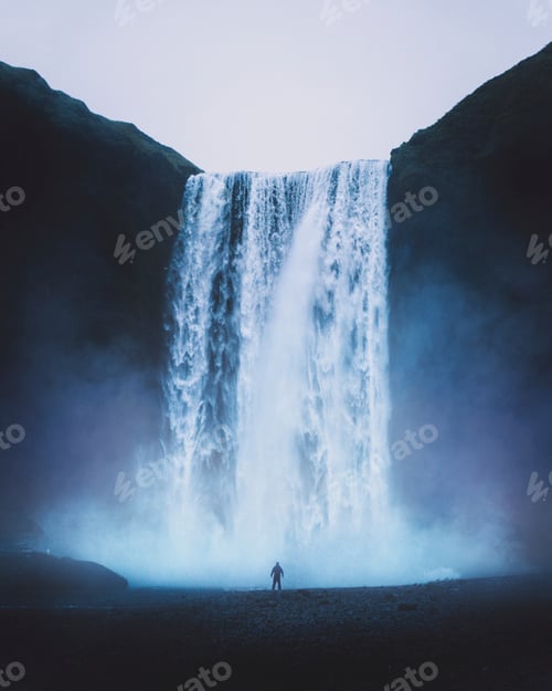 Preview: Skógafoss waterfall on Skoga River in the South of Iceland