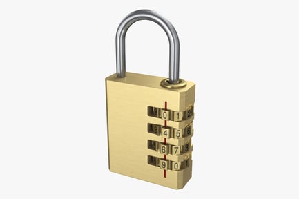 Brass Combination Padlock with Numerical Code