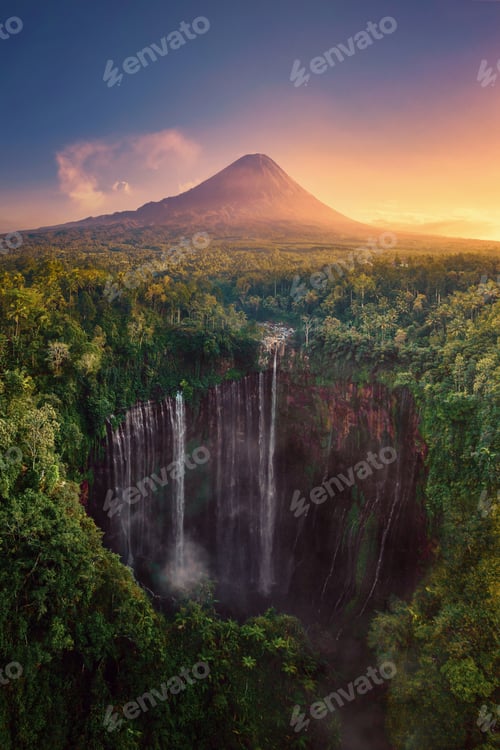 Preview: Nature landscape background in Java island, Indonesia