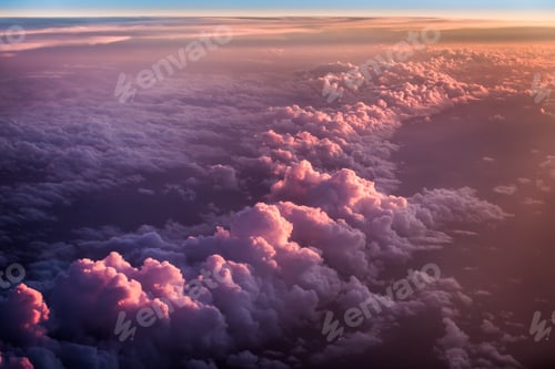 Preview: Sunset over the purple clouds