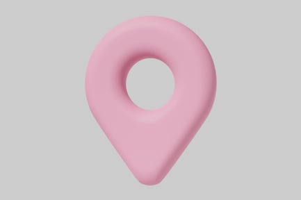 Preview: A pink teardrop with a hole in the center.