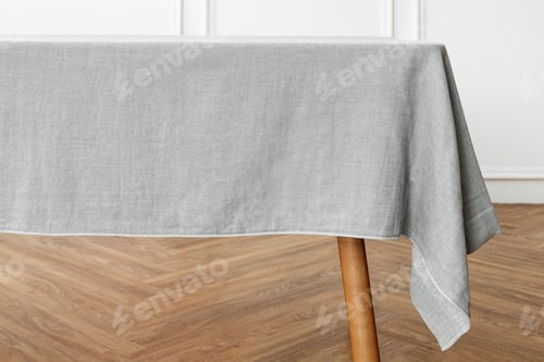 Preview: Minimal tablecloth on a table in a dining room