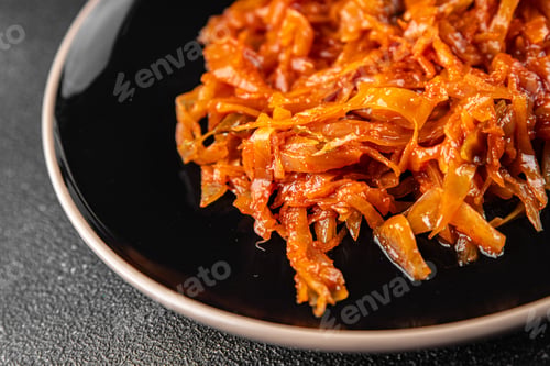 Preview: cabbage Braised suerkraut vegetable dish fresh delicious gourmet food background on the table rustic