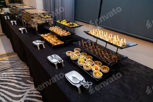 Preview: Chocolate Dessert Treats on a Catering Tray