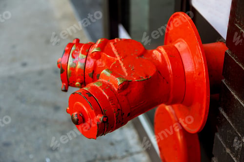 Preview: Red Fire Hydrant on the street fire hydrant