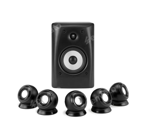 Preview: set of sound speakers isolated