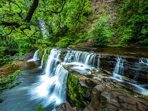 Preview: Long exposure Four Waterfalls walk, Waterfall Country, Brecon Beacons South Wales, United Kingdom