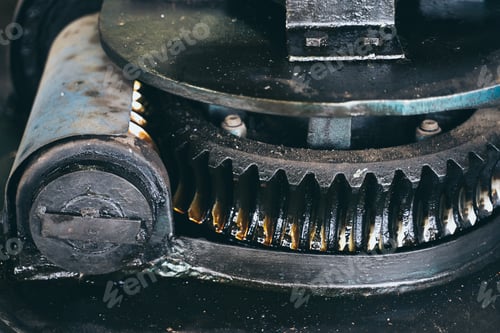 Preview: Lathe machine tool in industrial manufacturing factory, engineering work production