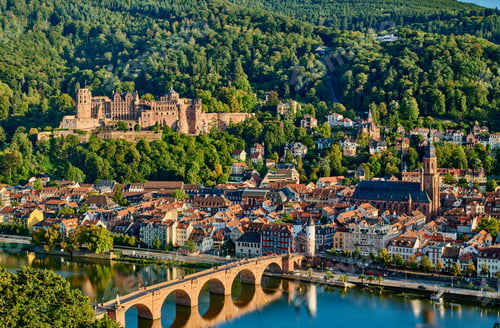 Preview: Heidelberg town on Neckar river, Germany