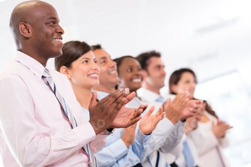 Preview: Successful Business Group Applauding After A Presentation