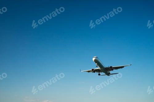 Preview: airplane on a blue background