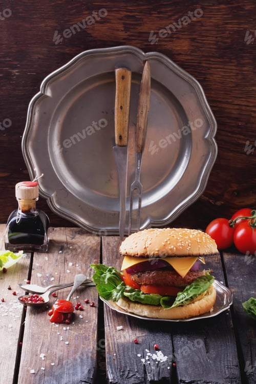 Preview: Home made burger cooking