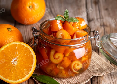 Preview: From traditional Turkish cuisine; Orange peel jam (Turkish name; Portakal kabugu receli)
